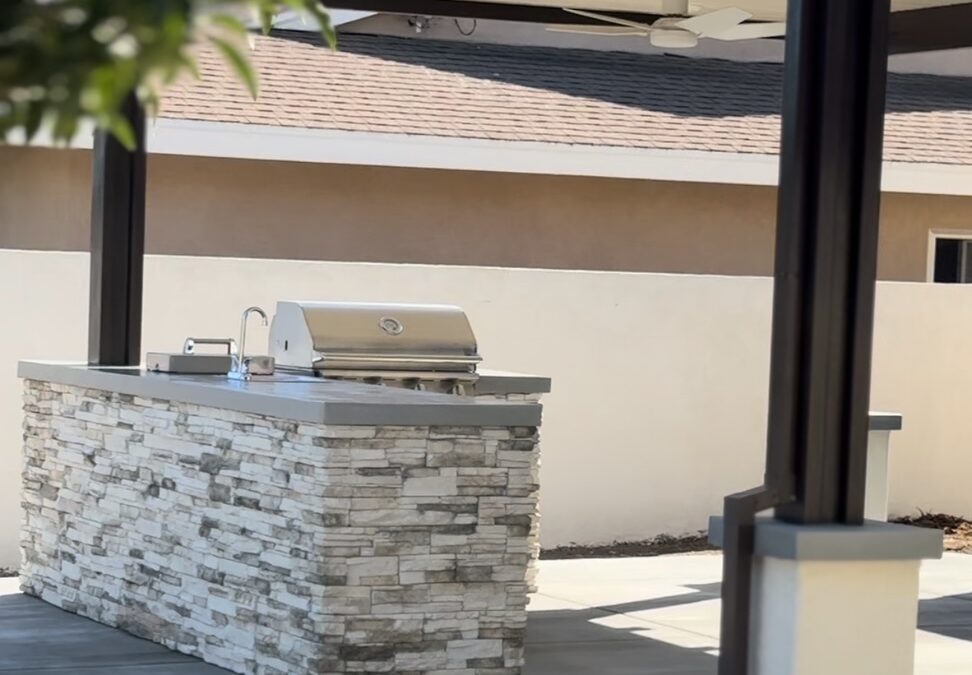 BBQ Island & Patio Cover Backyard Remodel in Upland